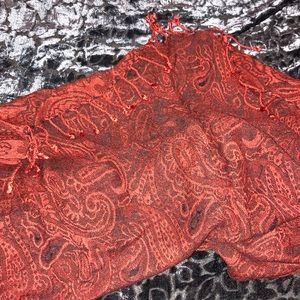 Beautiful Red and Black shawl scarf